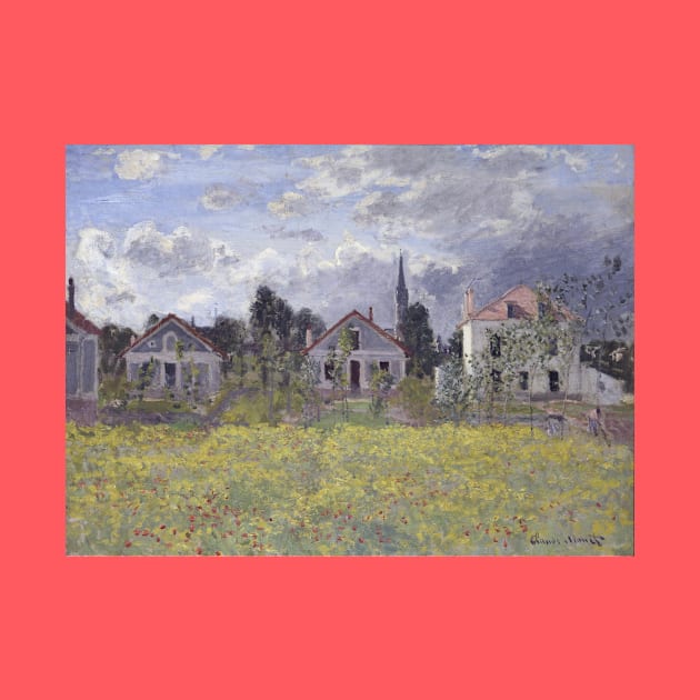 Houses at Argenteuil - Claude Monet by KargacinArt