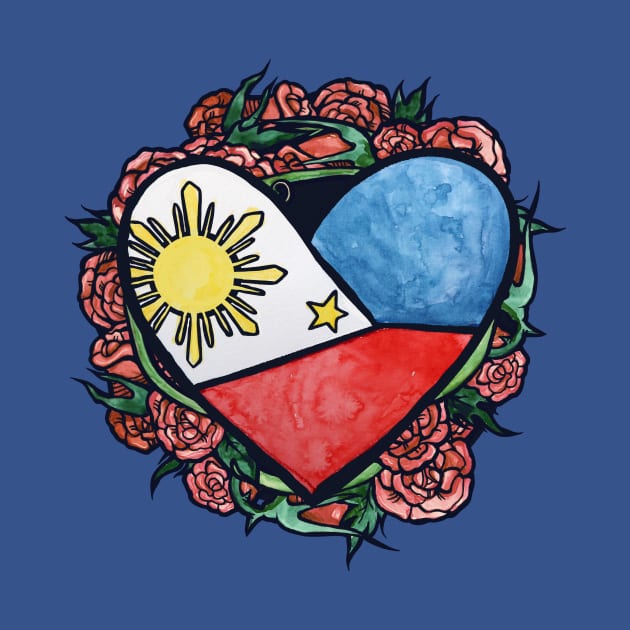 Filipino Flag Heart Pinoy Pride by bubbsnugg