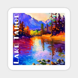 Colorful Painting of Lake Tahoe Magnet