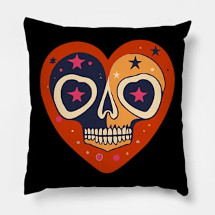 Skull Love T-Shirt Pillow