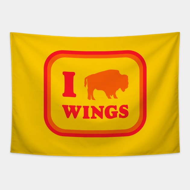 I Love Chicken Wings Buffalo Chicken Wings Chicken Wings Tapestry by PodDesignShop