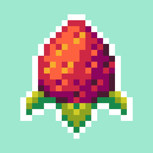 Pixel Strawberry by Kerrielake