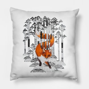 Fox in Forest Pillow