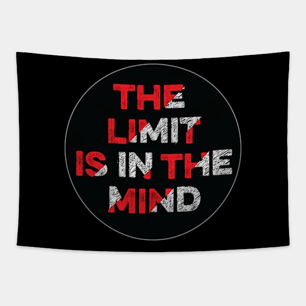 The Limit Is In The MIND. Tapestry by Cult WolfSpirit 