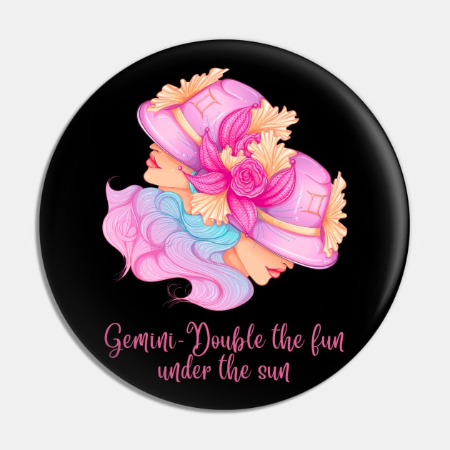 Gemini Birth Sign Pin by BirdsnStuff