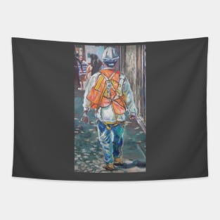 Construction worker Tapestry