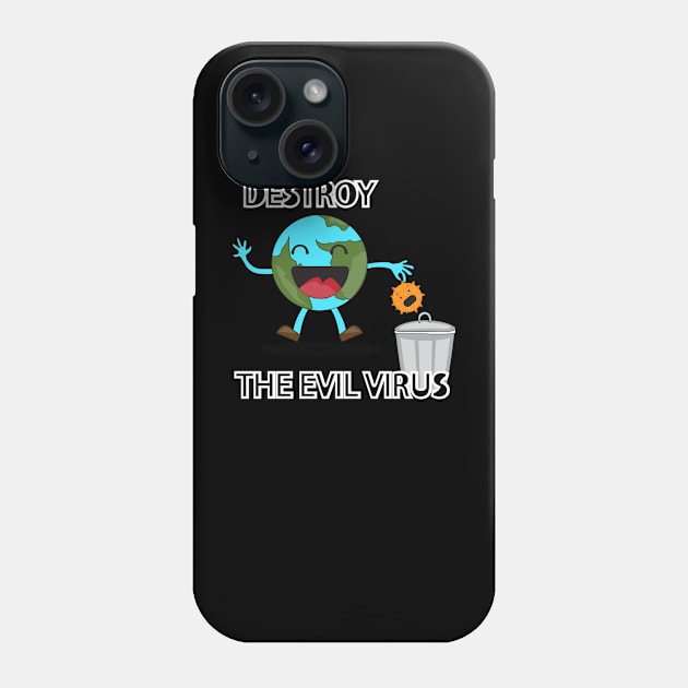 The earth vs coronavirus Phone Case by Wilda Khairunnisa