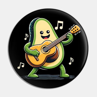 avocado playing guitar - music Pin