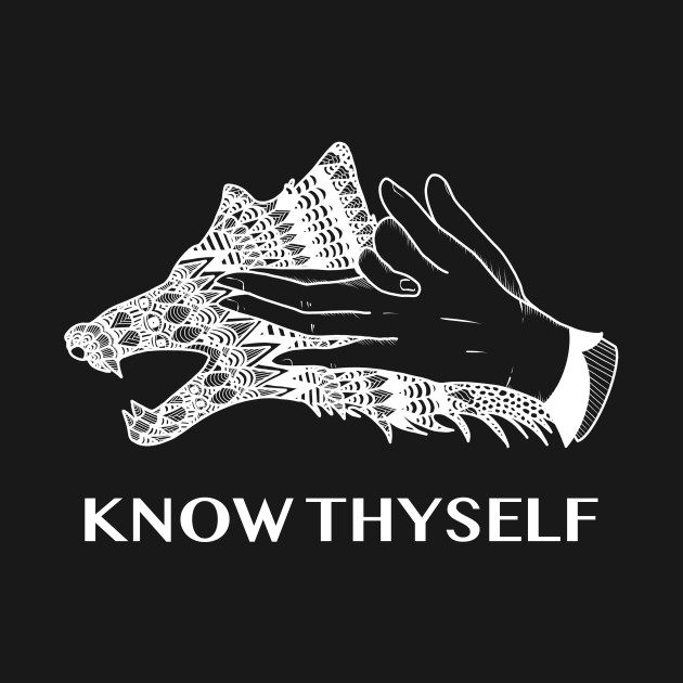 KNOW THYSELF WOLF by Crept Designs