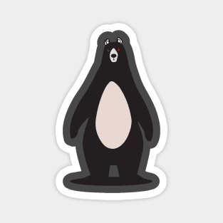 Black angry bear Magnet