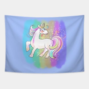 Fantasy fairy unicorn Tapestry