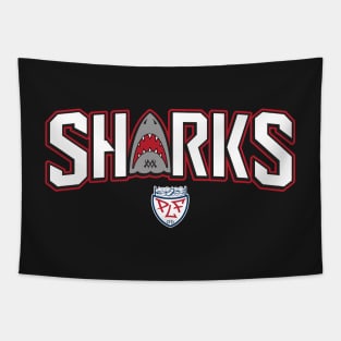 Sharks Word Mark Tapestry