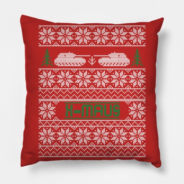 Ugly Christmas Sweater MAUS Pillow by FAawRay