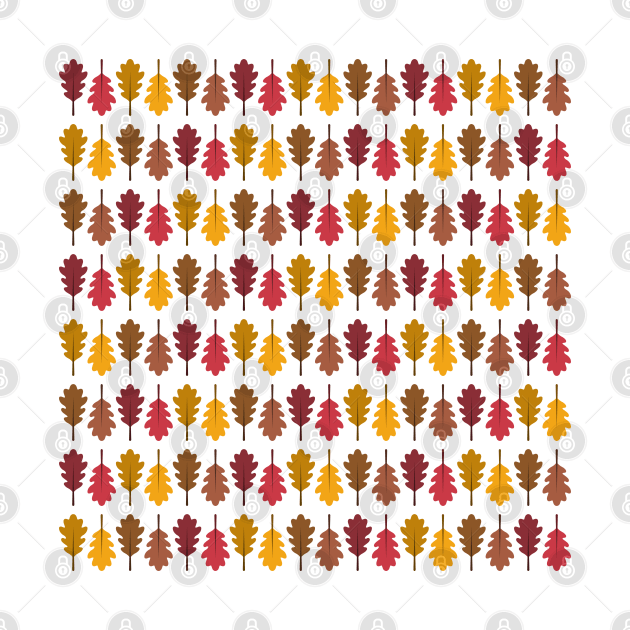 Oak Leaves Pattern (Autumn Colours) by John Uttley