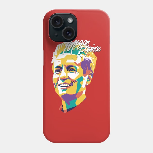 Megan Rapinoe wpap pop art Phone Case by pentaShop