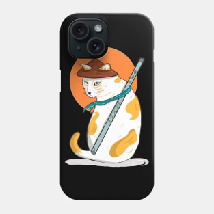 samurai cat Phone Case