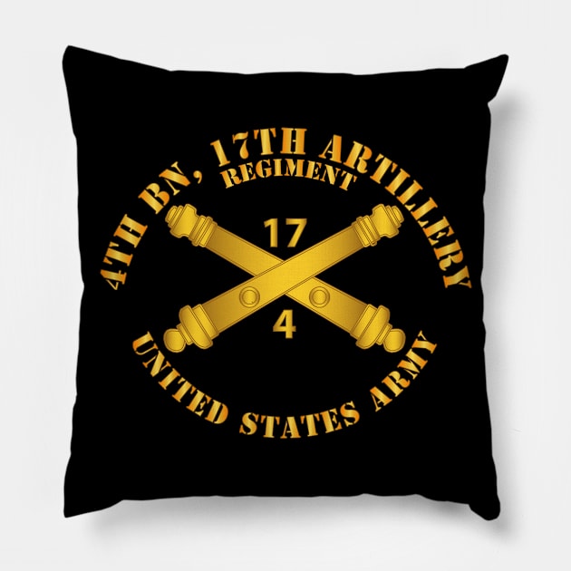 4th Bn 17th Field Artillery Regt - w Arty Branch Pillow by twix123844