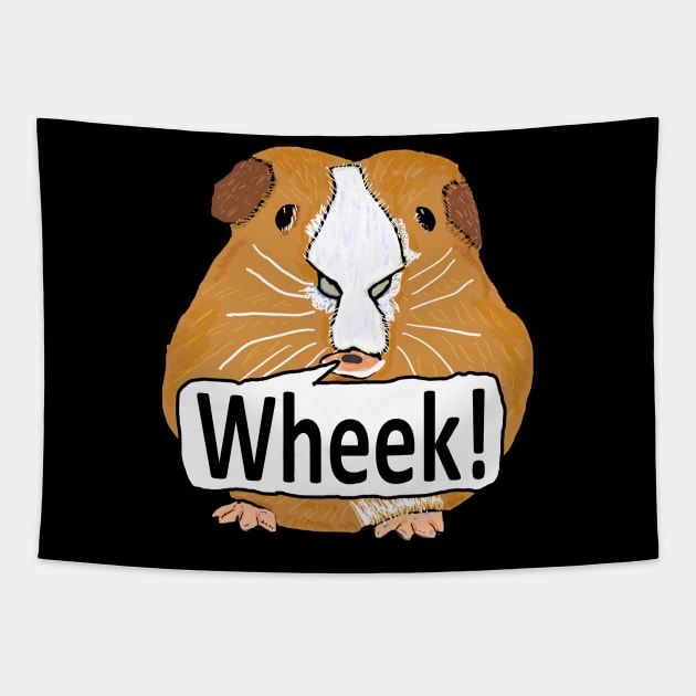 Guinea Pig Wheek Tapestry by Mark Ewbie