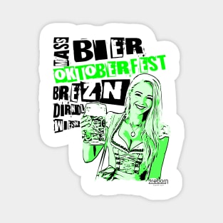 2reborn JEN Oktoberfest Bier Party Dirndl green Magnet