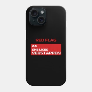 F1 Red Flag Graphic - Verstappen Phone Case