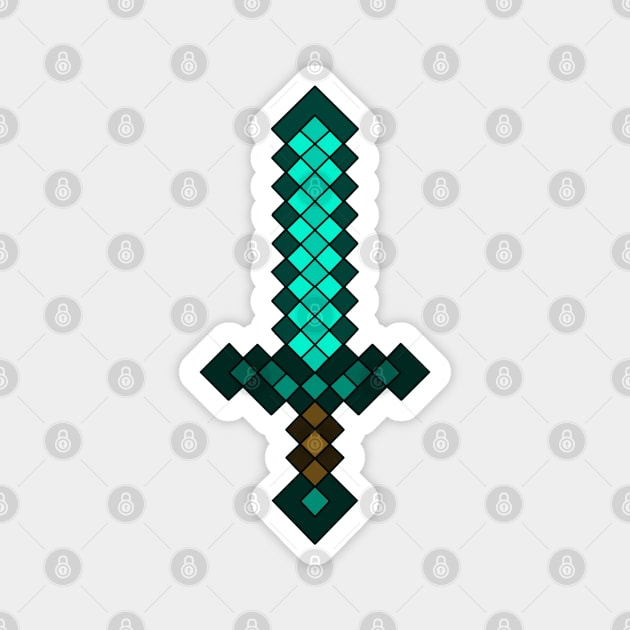 Diamond Sword Magnet by maplefoot