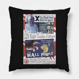 "The Late Night Double Feature" poster Pillow