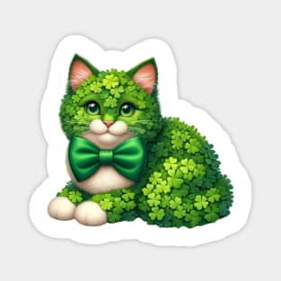 Clover Turkish Van Cat St Patricks Day Magnet