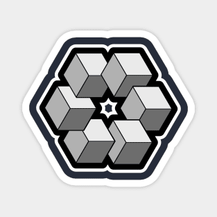 Cosmic Hex Cubes Magnet