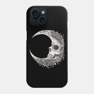 Surreal moon skull. Phone Case