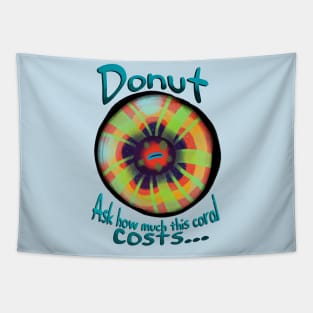 Punny Saltwater Scoly Coral Graphic Design Tapestry