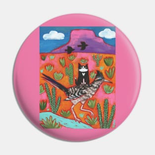 The Roadrunner and Cat Friend Pin