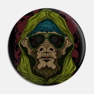 Fashion Monkey street art Pin