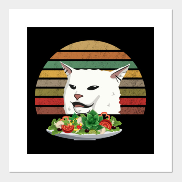 Funny Salad Cat Confused Cat Meme Posters And Art Prints Teepublic Easily add text to images or memes. usd