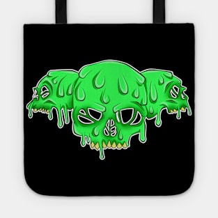 GREEN SKULL Tote