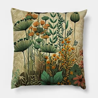 Beautiful Wildflowers garden Pillow