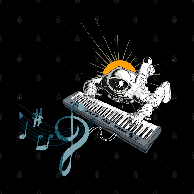 Piano man astronaut and the musical melancholy by TTWW Studios