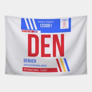 Denver (DEN) Airport Code Baggage Tag Tapestry