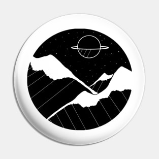 Starry Saturn Mountains Pin