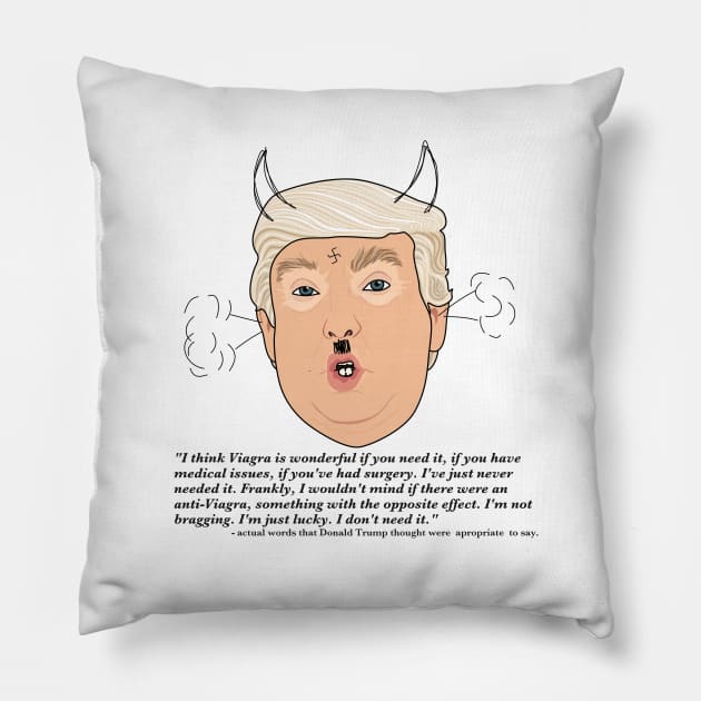 Donald Trump | Stupid Giant Idiot Baby Man Pillow by Jakmalone