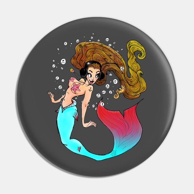 Mischievous Mermaid Pin by pepekauai