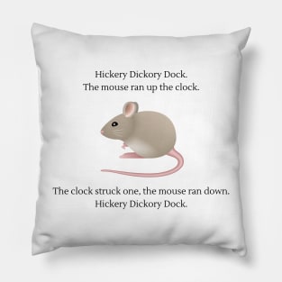 Hickery Dickery Dock Nursery Rhyme Pillow