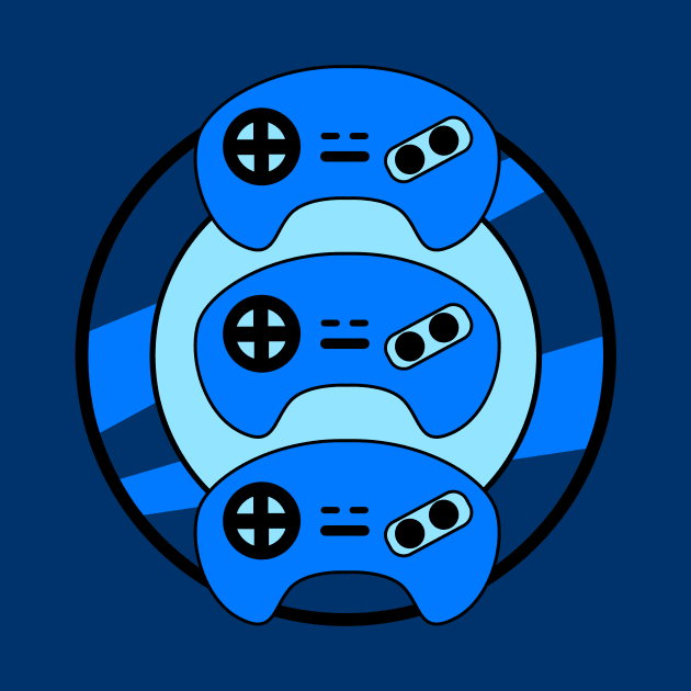 Blue Triple Controller by jaysxtremegaming