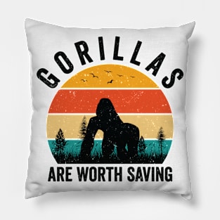 World Wildlife Day Gorilla Wildlife Animal Conservation Pillow