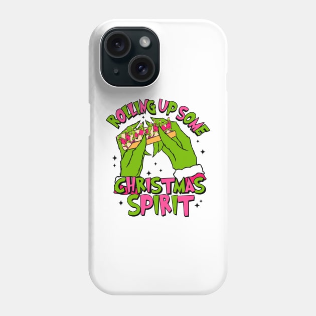 Rolling Up Some Christmas Spirit Phone Case by TrikoGifts