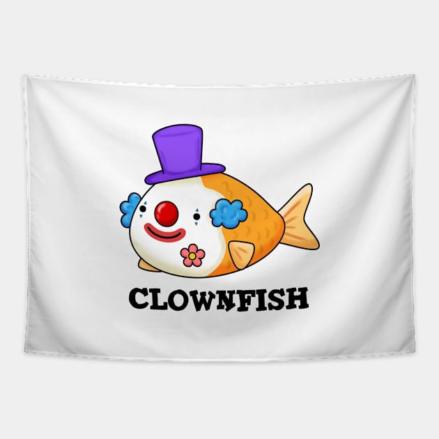 Clownfish Animal Pun Tapestry by punnybone