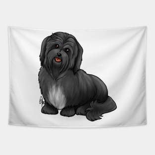 Dog - Havanese Dog - Black Tapestry