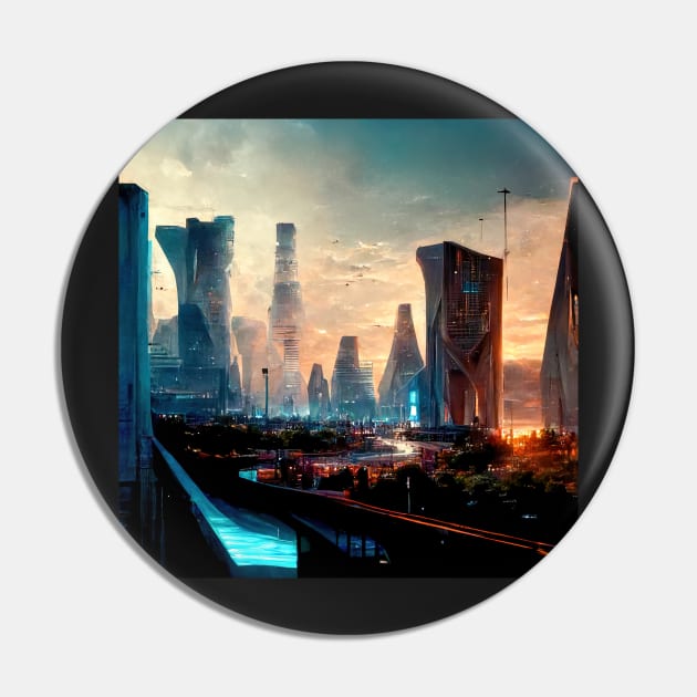 Future Cities Series Pin by VISIONARTIST