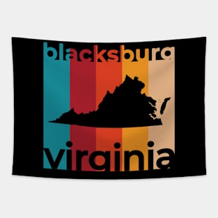 Blacksburg Virginia Retro Tapestry