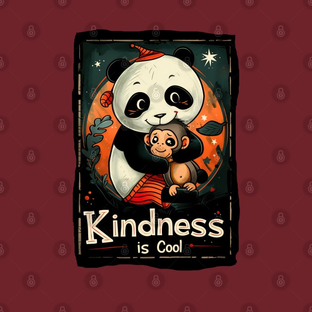 Kindness is Cool-Panda and Monkey 1 by Peter Awax