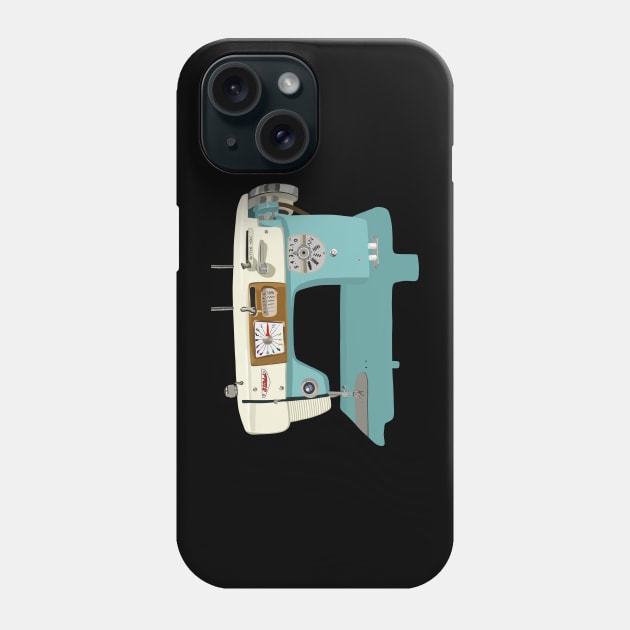 Blue Sewing Machine Phone Case by jenblove